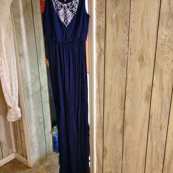 Charlotte Russe Navy Blue Sun Dress - Picture 2 of 3